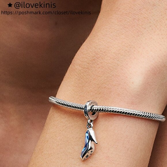 Pandora Disney Cinderella's Glass Slipper Dangle Charm - Picture 6 of 6